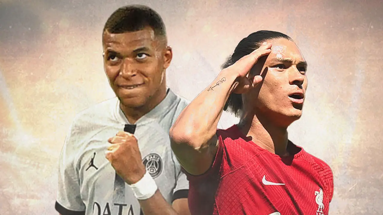 Ilustrasi - Kylian Mbappe, Darwin Nunez