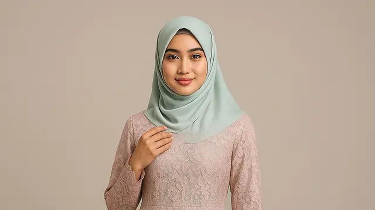 7 Gamis Syari Brokat Kombinasi Satin Mewah 2025, Bikin Penampilan Berkelas