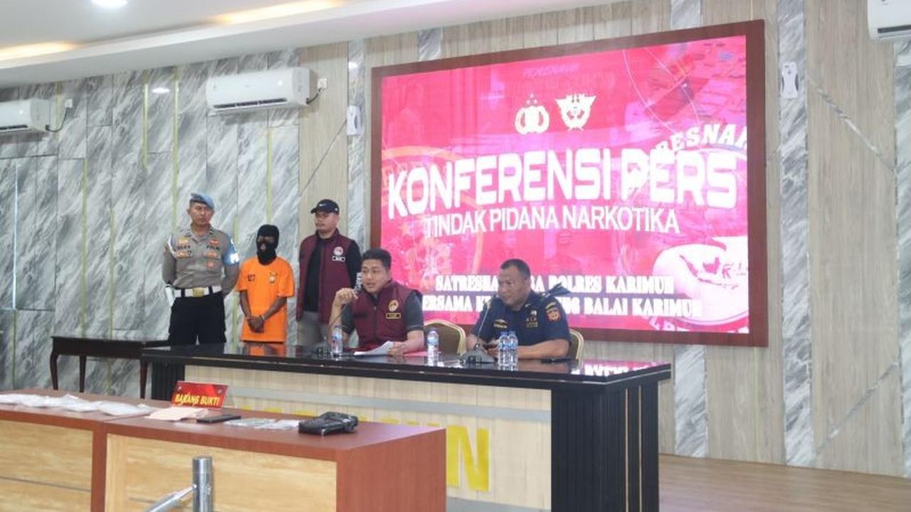 Polres dan Bea Cukai Gagalkan Penyelundupan Sabu 1 Kg di Karimun dari Malaysia