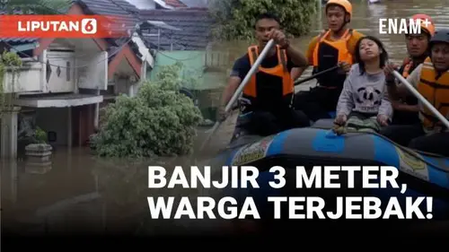 VIDEO: Banjir Parah di Villa Nusa Indah, Puluhan Warga Masih Terjebak