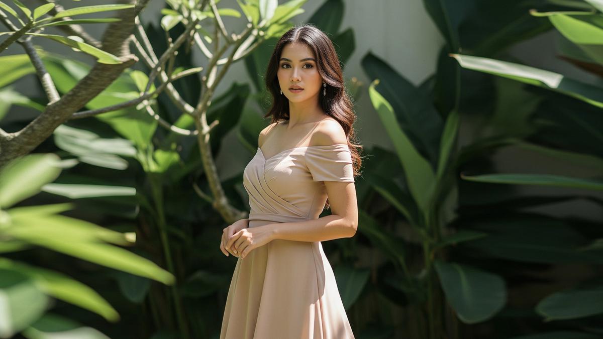 9 Model Gaun Pesta Off-Shoulder Midi, Busana Elegan untuk Berbagai Acara