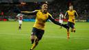 Arsenal meraih kemenangan 4-1 atas West Ham United dalam lanjutan Premier League di Olympic Stadium, London, Sabtu (3/12/2016). Alexis Sanchez mencetak hattrick. (Action Images via Reuters/John Sibley)