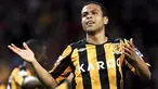 Hull City's Brazilian player Geovanni celebrates after scoring the opening goal against Arsenal during Premiership match at The Emirates Stadium in London on September 27, 2008. Hull City won the game 2-1. AFP PHOTO / Adrian Dennis