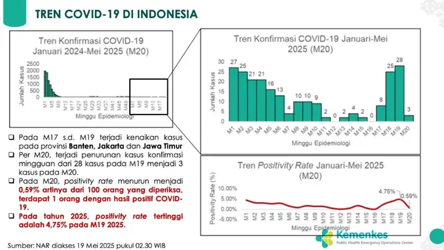 Kasus COVID-19 di 2025 (Dok Kemenkes RI)