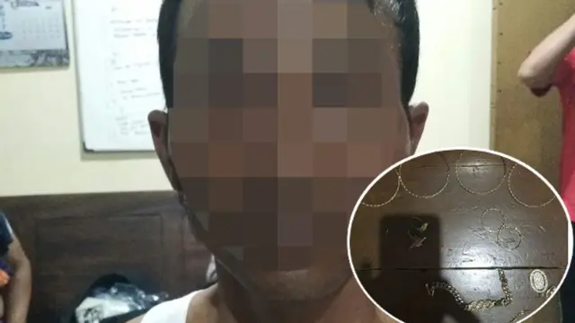 Terduga pelaku pembunuhan PSK ditangkap di rumahnya di Kebondalem, Pemalang. (Foto: Liputan6.com)