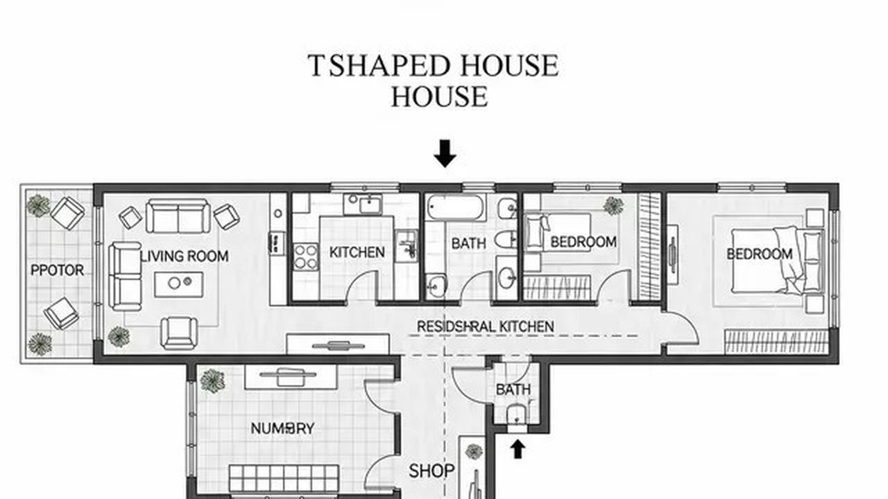 Rumah T-Shape Bisa untuk Hunian &amp; Toko Kecil? Ini Tata Letak Idealnya