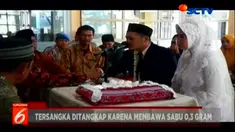 Sempat batal nikah karena lebih dulu ditangkap atas kasus penggunaan narkoba jenis sabu, pemuda warga Sawahan Surabaya, akhirnya melangsungkan prosesi sakral pernikahan dengan sang kekasih di kantor polisi, Mapolres Pelabuhan Tanjung Perak Surabaya.