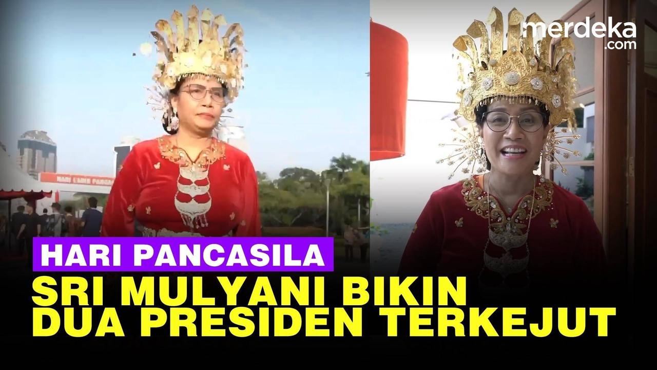VIDEO: Penampilan Sri Mulyani Bikin Jokowi & Megawati Terkejut di Hari Pancasila