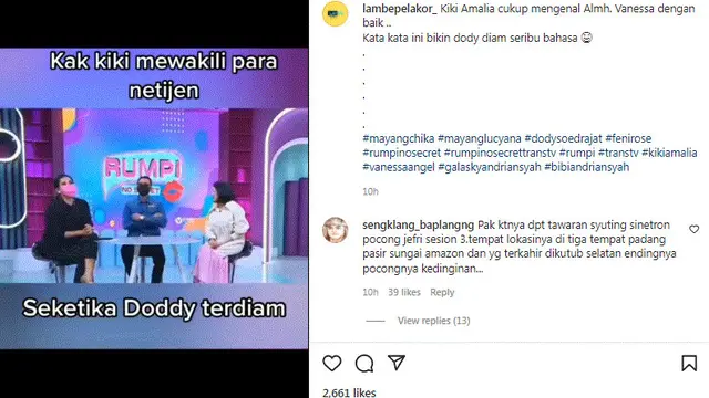 Doddy Sudrajat hanya terdiam saat dinasehati oleh Kiki Amalia