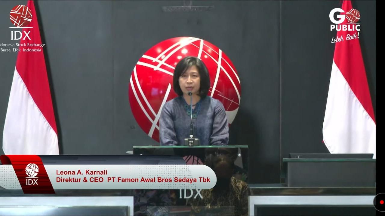 PT Famon Awal Bros Sedaya Tbk resmi tercatat di Bursa Efek Indonesia (BEI) dengan kode saham PRAY pada Selasa (8/11/2022).