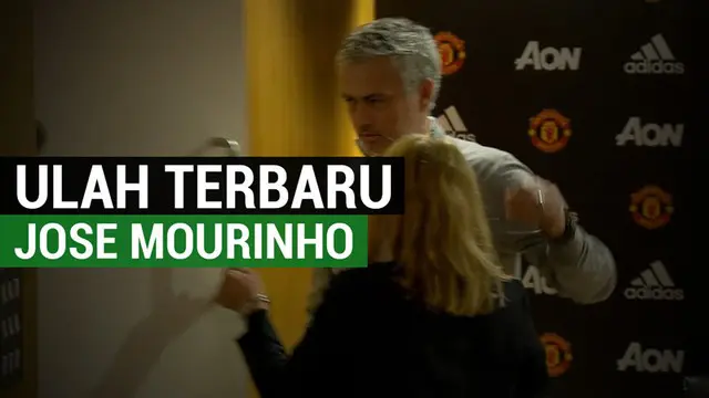 VIDEO: Mourinho Hanya Duduk 7 Detik di Konpers Manchester United