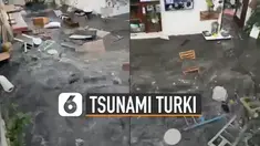Aliran deras air terekam dari kamera warganet.