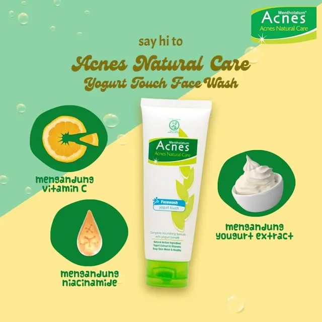Pembersih Wajah Acnes Natural Care Yogurt Touch