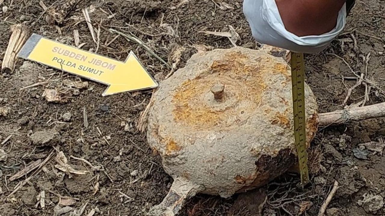 Jibom Brimob Sumut Berhasil Lakukan Pemusnahan Bom Ranjau Darat di Langkat