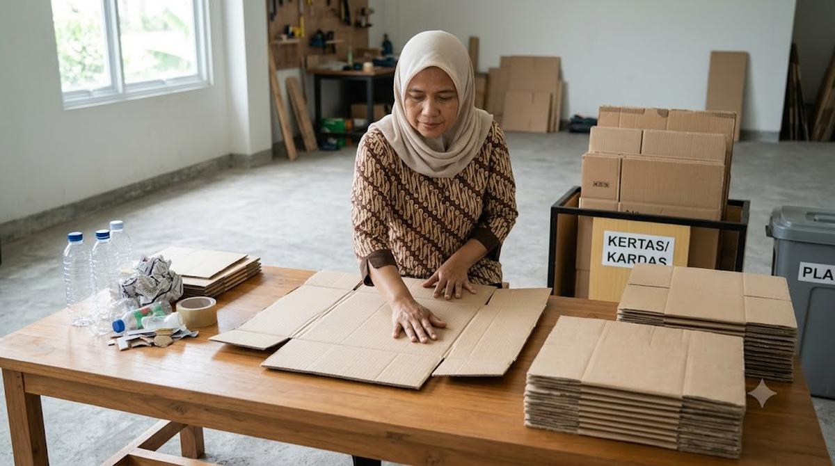 Cara Melipat Kardus Bekas