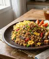 Resep Nasi Goreng Ikan Asin Jambal dengan Telur Orak-Arik/AI Generated