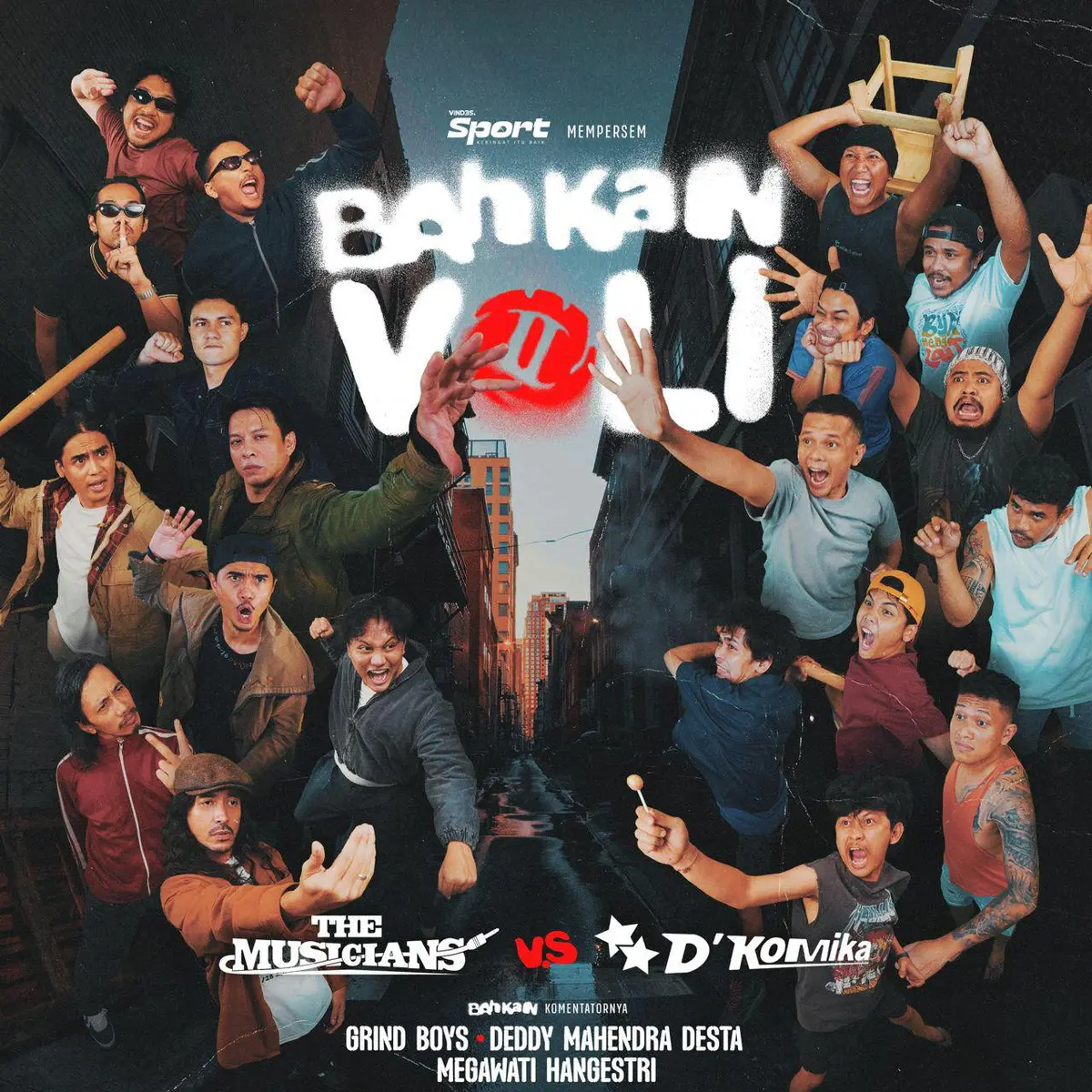 Vindes Sport Kembali Hadirkan Sportainment dengan Bahkan Voli 2, Pertemukan  The Musicians vs D'Komika - ShowBiz Liputan6.com