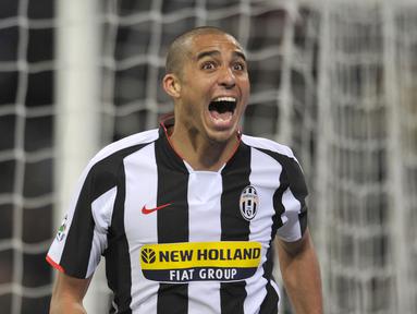 Trezeguet mengibarkan namanya selama satu dekade bersama Juventus dari tahun 2000 hingga 2010. Striker asal Prancis ini adalah salah satu pemain terbaik yang dimiliki Juventus dalam sejarah Serie A Italia. (AFP/Giuseppe Cacace)