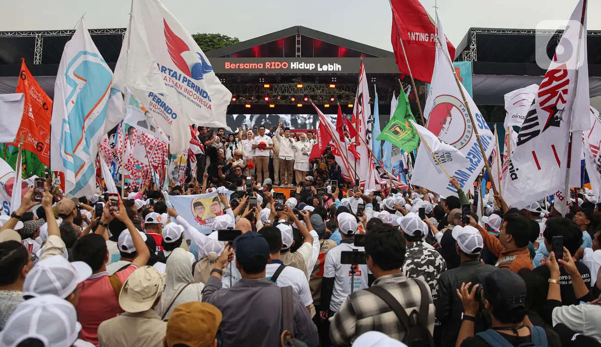 Untuk diketahui, masa kampanye Pemilihan Gubernur Jakarta pada Pemilihan Kepala Daerah Serentak 2024 berakhir pada Sabtu 23 November 2024. Pemilihan Kepala Daerah (Pilkada) 2024 memasuki masa tenang selama tiga hari ke depan, dimulai Minggu 24 November 2024. Sementara, hari pencoblosan Pilkada Serentak pada 27 November 2024. (Liputan6.com/Angga Yuniar)