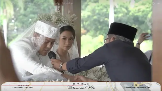 Pernikahan Melanie Putria dan Aldico Sapardan