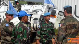 Citizen6, Lebanon: Pasukan perdamaian Indobatt melakukan latihan bersama dengan Pasukan perdamaian Prancis di Lebanon. (Pengirim: Badarudin)