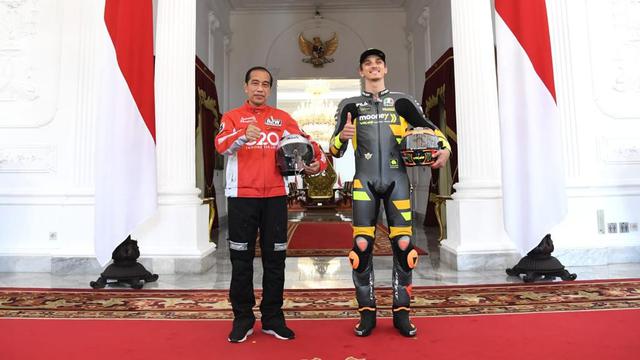 Presiden Jokowi Terima Pembalap MotoGP di Istana Negara