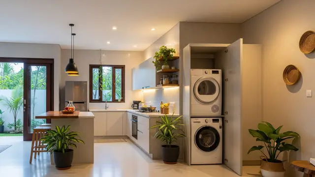 Model Dapur Terbuka Menempel Tembok Belakang