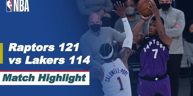 VIDEO: Highlights NBA, Toronto Raptors Curi Kemenangan di Kandang LA Lakers 121-114