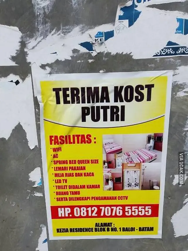 6 Tulisan Terima Kos Putri Ini Bikin Ngakak