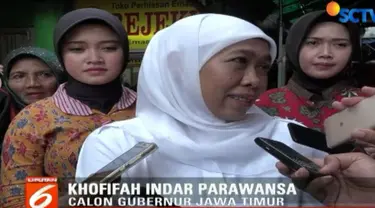 Khofifah melihat langsung antusiasme warga berbelanja kebutuhan Lebaran di Pasar Krian, Sidoarjo.