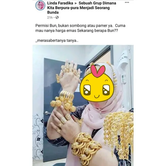 10 Momen Emak-Emak Pamer Perhiasan Ini Bikin Tepuk Jidat