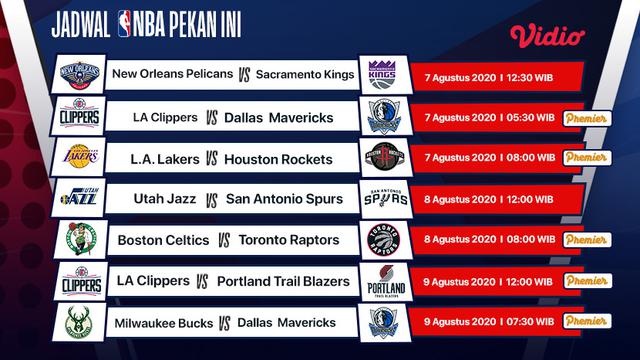 Jadwal Lengkap Pertandingan Nba Pekan Ini Di Vidio 7 13 Agustus 2020 Bola Liputan6 