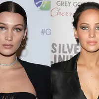 Banyak yang bilang kalau Bella Hadid dan Jennifer Lawrence mirip dan punya ekspresi yang sama. menurut kamu gimana?  (HollywoodLife)
