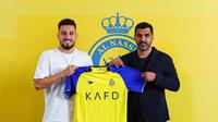 Bek asal Brasil Alex Telles resmi meninggalkan Manchester United untuk gabung Al Nassr (twitter/Al Nassr)