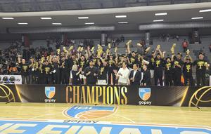 Sejarah Tercipta, Dewa United Juara IBL 2025 Usai Sikat Pelita Jaya (Liputan6.com/Thomas)