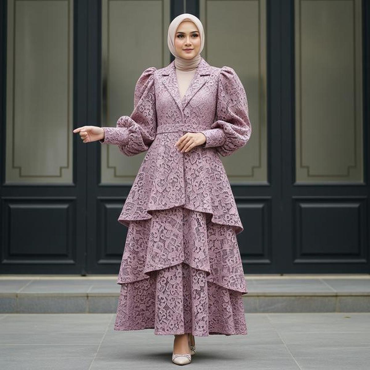 8 Warna Gamis Blazer Brokat yang Lagi Hits 2025, Elegan, Modern, dan Cocok untuk Segala Acara
