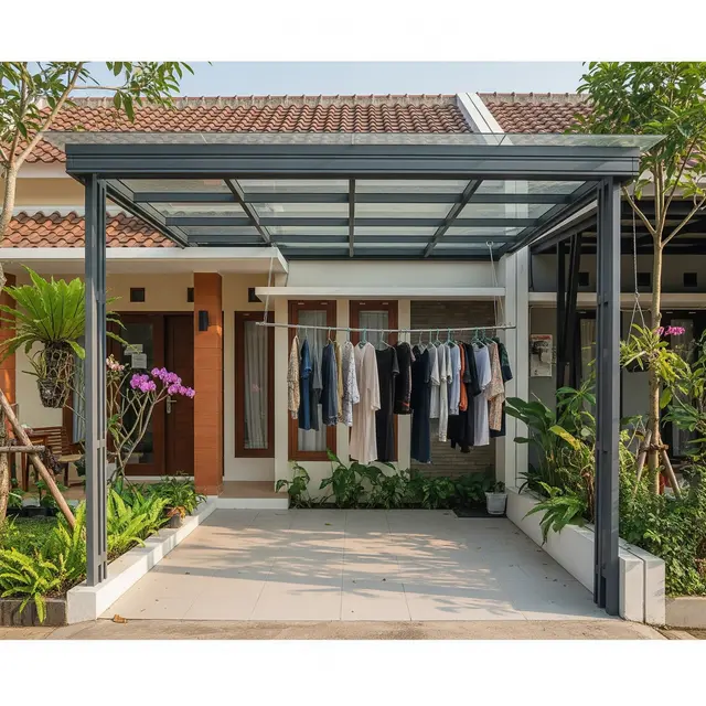 9 Desain Carport Multifungsi Bisa untuk Jemuran, Solusi Hemat Lahan