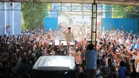 Sambutan Meriah Banser NU Tegal untuk Prabowo