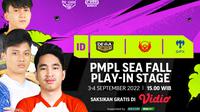 Saksikan, Live Streaming PMPL SEA Fall 2022 Babak Play In di Vidio, 3-4 September 2022. (Sumber : dok. vidio.com)