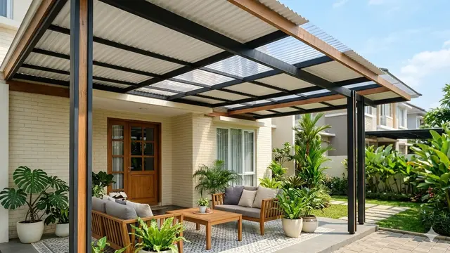 Desain Kanopi Teras Alderon (Foto: Gemini AI)