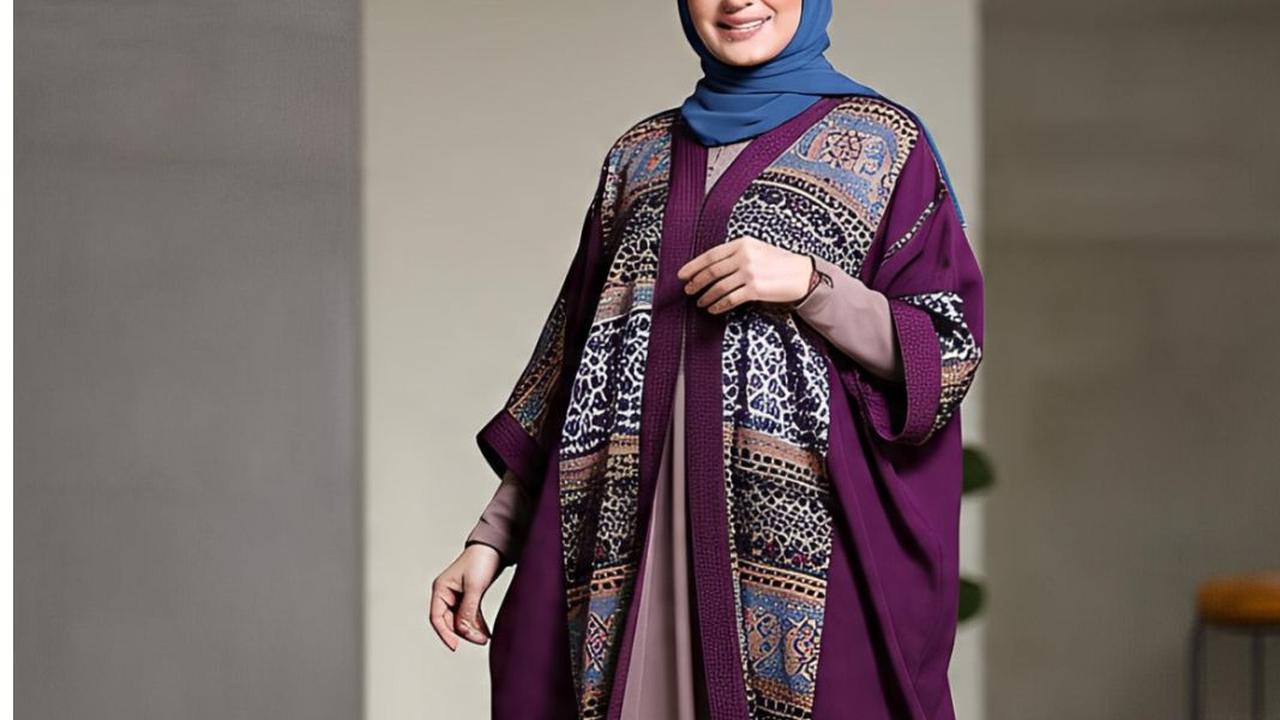 Ilustrasi Model Kaftan Abaya