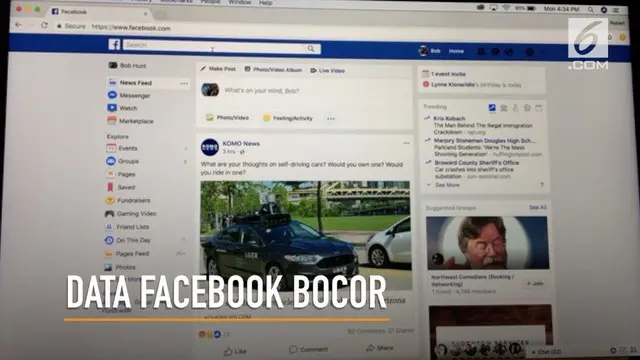 Facebook diterpa isu kebocoran puluhan juta data yang terkait dengan Pilpres AS 2016.
