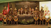Sekelompok anak muda Indonesia asal Papua mendeklarasikan mendirikan partai nasional yang diberi nama Partai Kasih pada Minggu 23 Juni 2024 di Jakarta. (Foto: Istimewa).