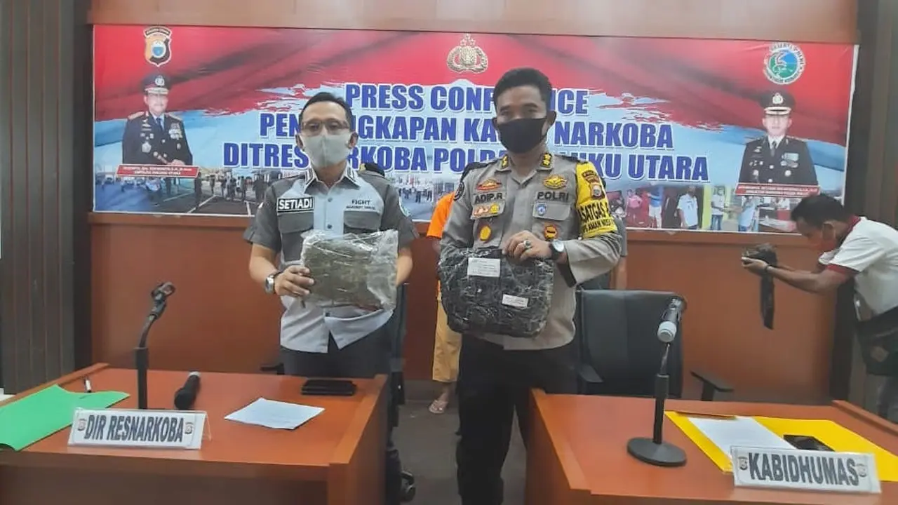 Napi Narkoba Jaringan Medan yang Bebas Asimilasi Ditangkap di Maluku Utara