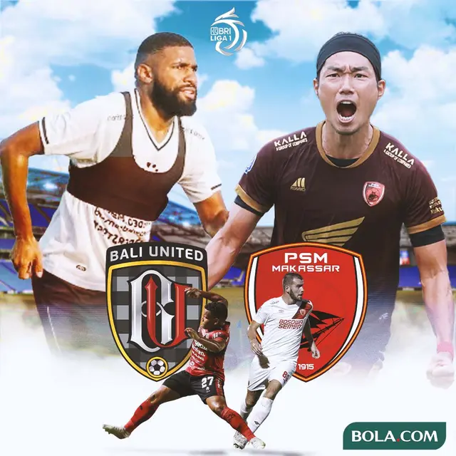 BRI Liga 1 - Bali United Vs PSM Makassar - Eber Bessa, Jefferson Vs Wiljan Pluim, Kenzo Nambu