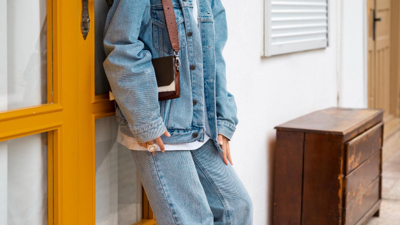 Denim on denim outfit