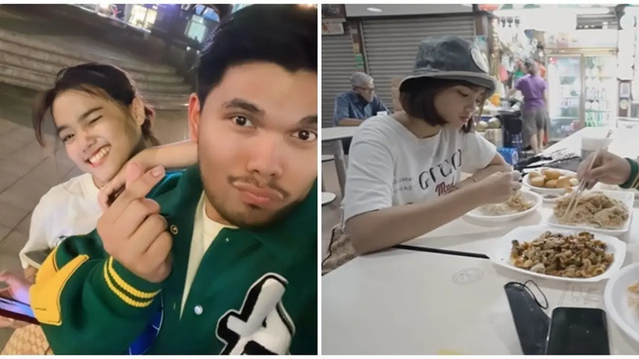 6 Momen Thariq Halilintar dan Fuji Liburan di Singapura, Berburu Kuliner