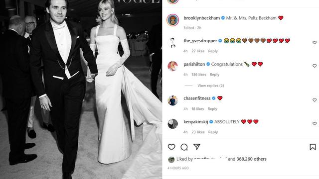 Unggahan Brooklyn Beckham dan Nicola Peltz. (Instagram/ brooklynbeckham)