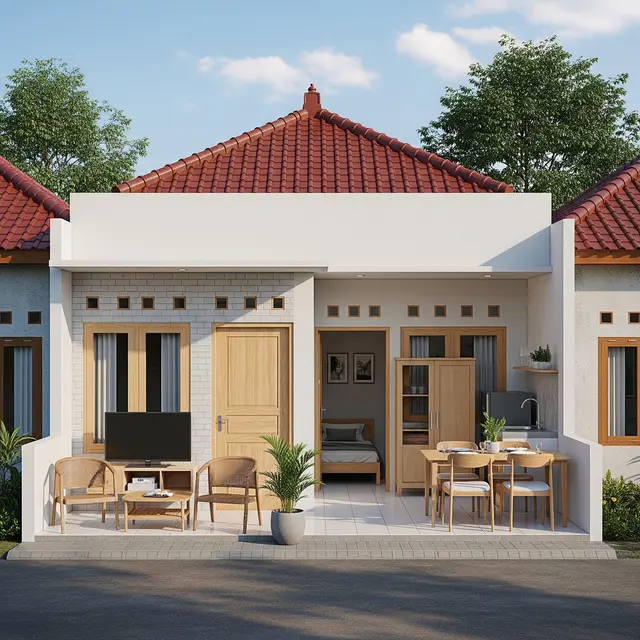 Desain Rumah 1 Lantai Biaya 50 Juta di Desa 2 Kamar