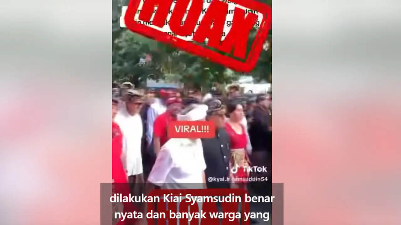 Pemprov Bali menyatakan video Gubernur Bali dan warga membludak ke rumah Kiyai Samsuddin ingin menyaksikan ritual dana gaib yang benar nyata adanya adalah hoaks.